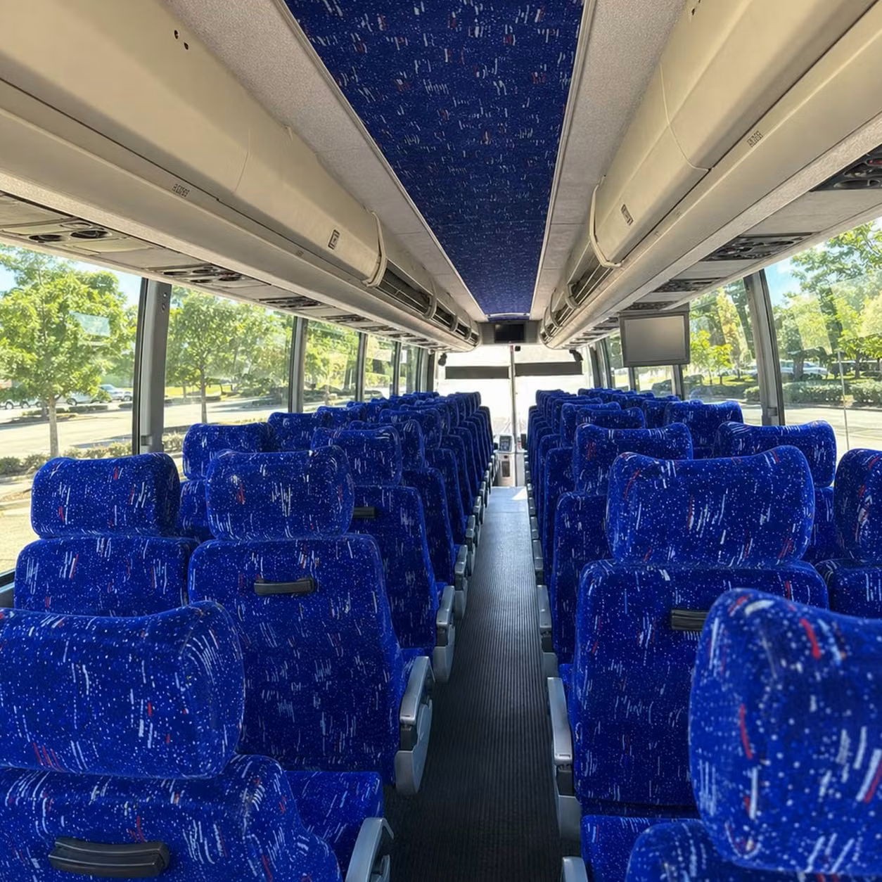 56 passenger charter bus interior